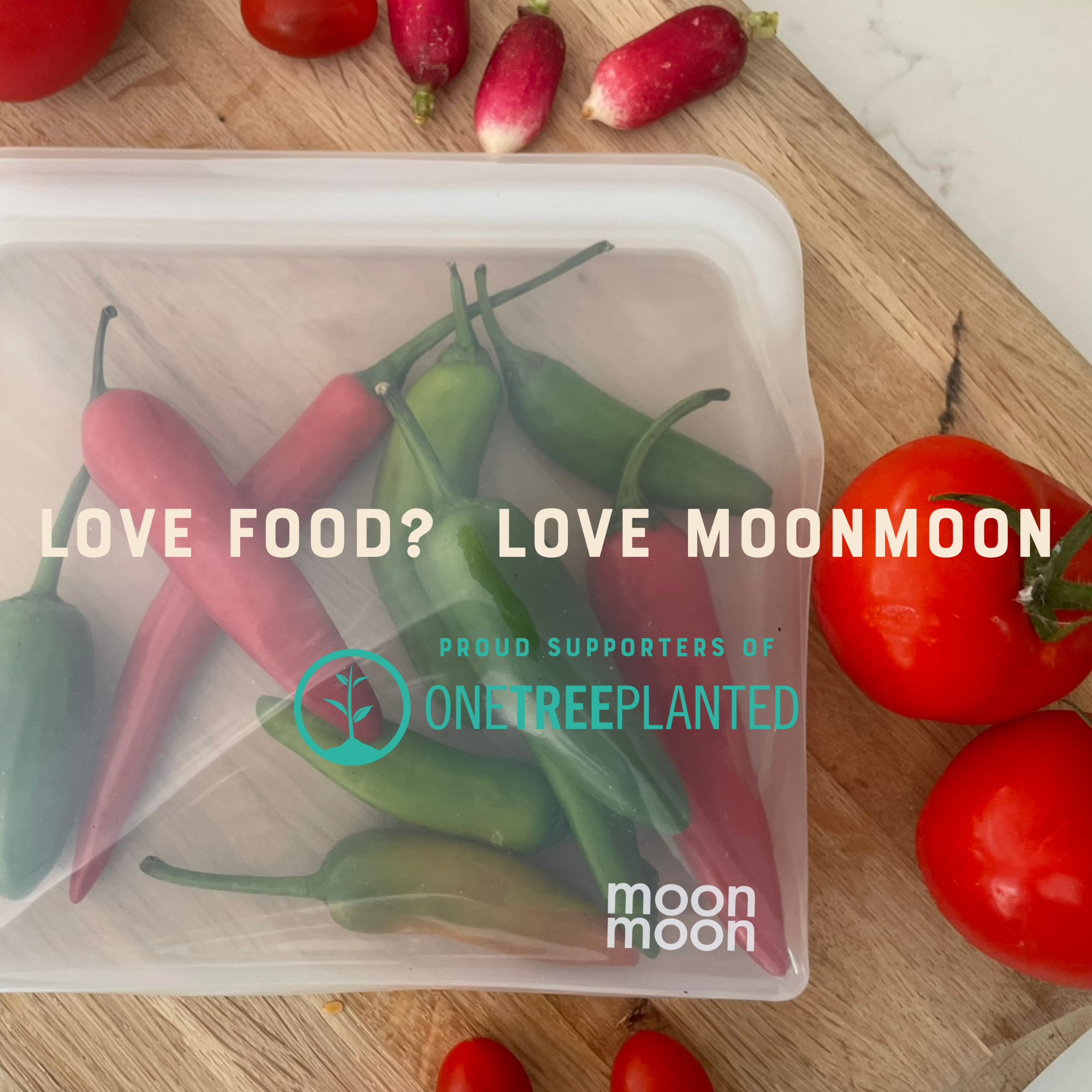 Moonmoon® Reusable Silicone Freezer Bags | Large 900ml Slim Pouch (Set of 2 Clear)