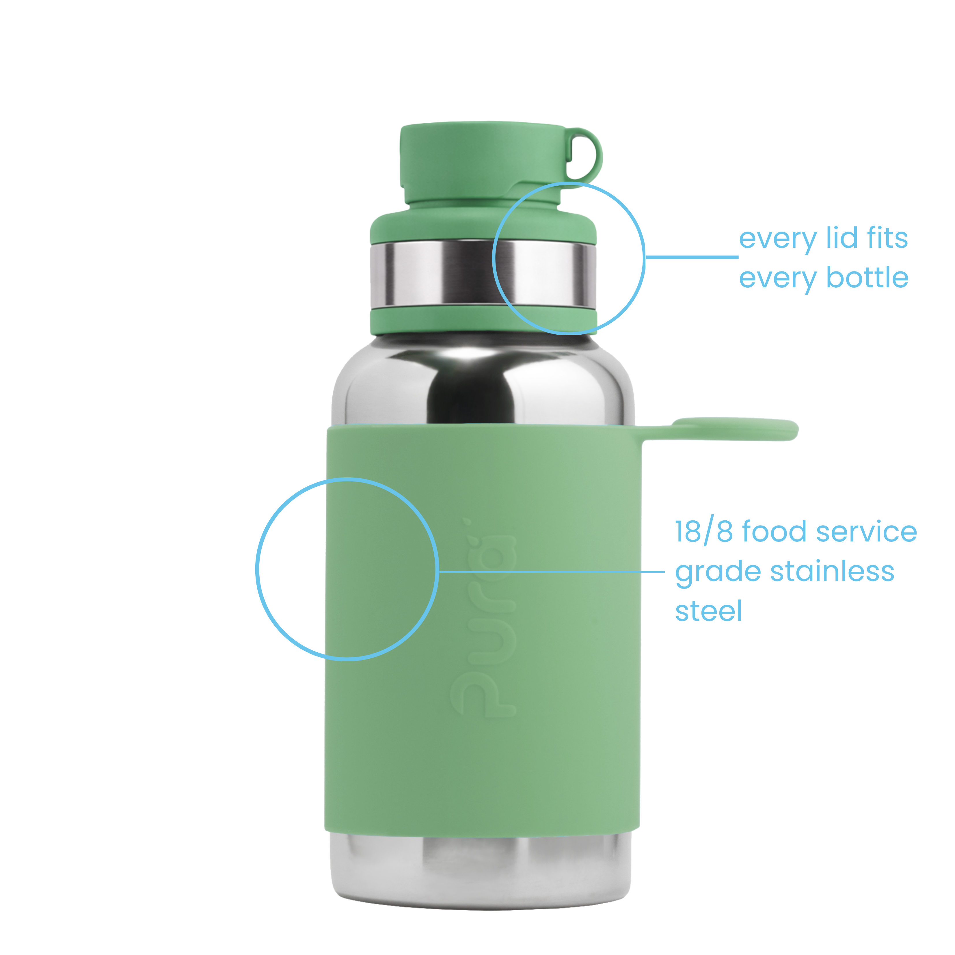 Pura Sport bottle 550 ml / moss