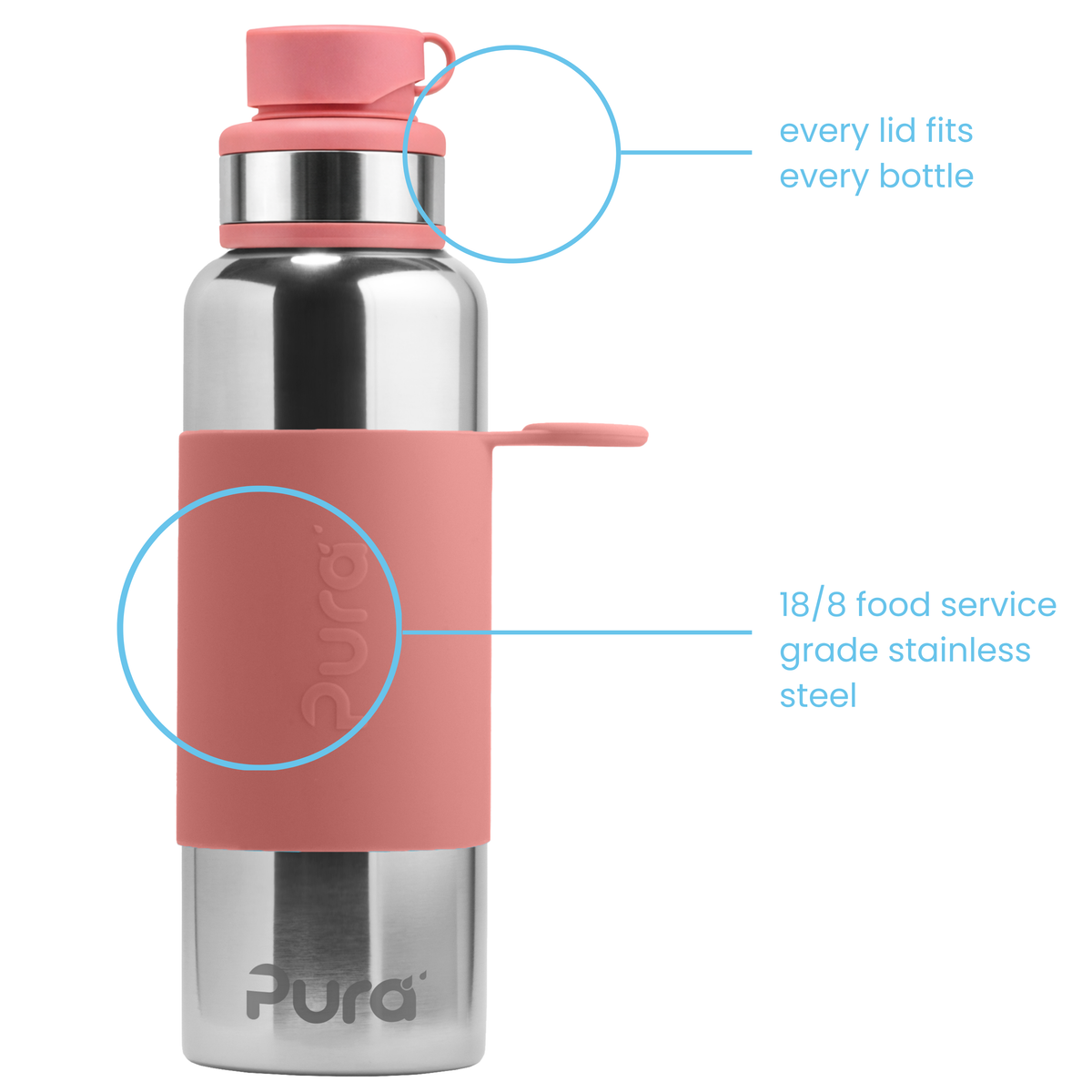 Pura Gertuvė 850 ml / rose
