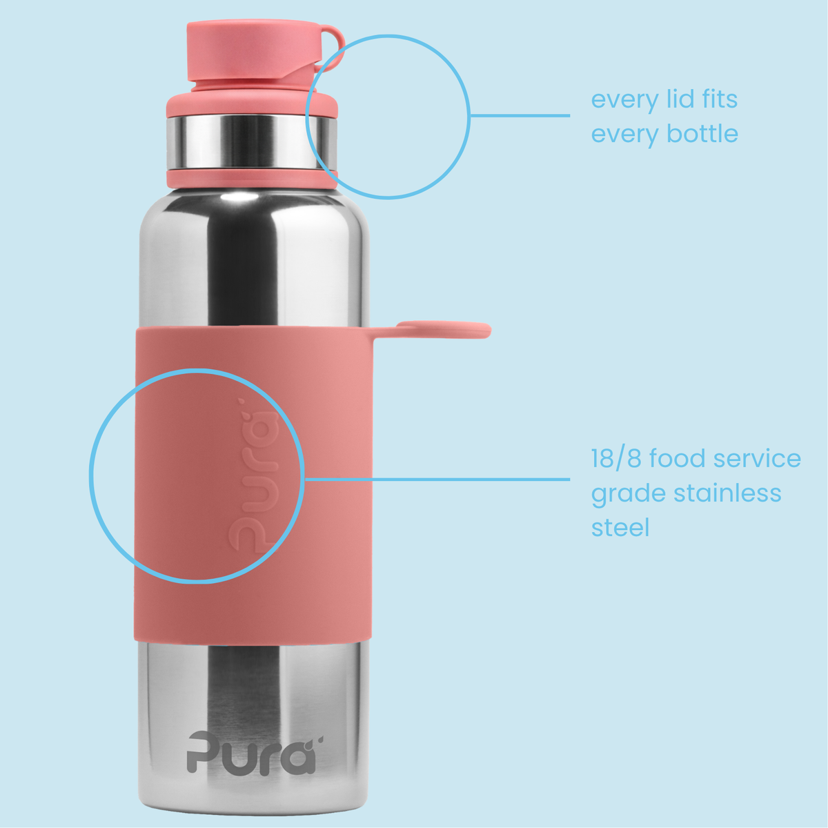 Pura Gertuvė 850 ml / rose