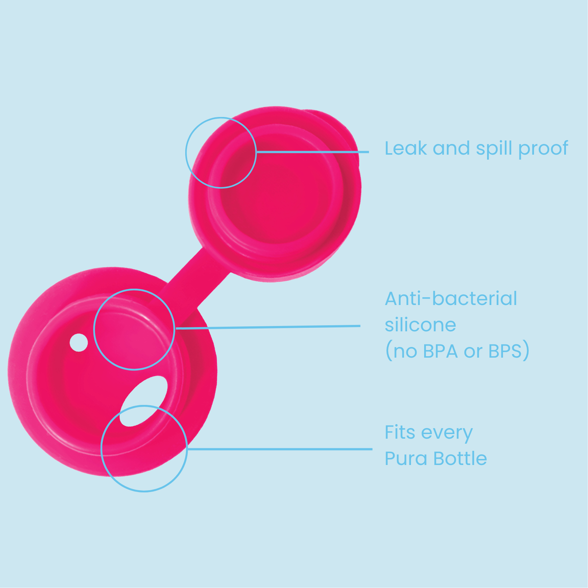 Pura Veepudel 550 ml / pink swirl