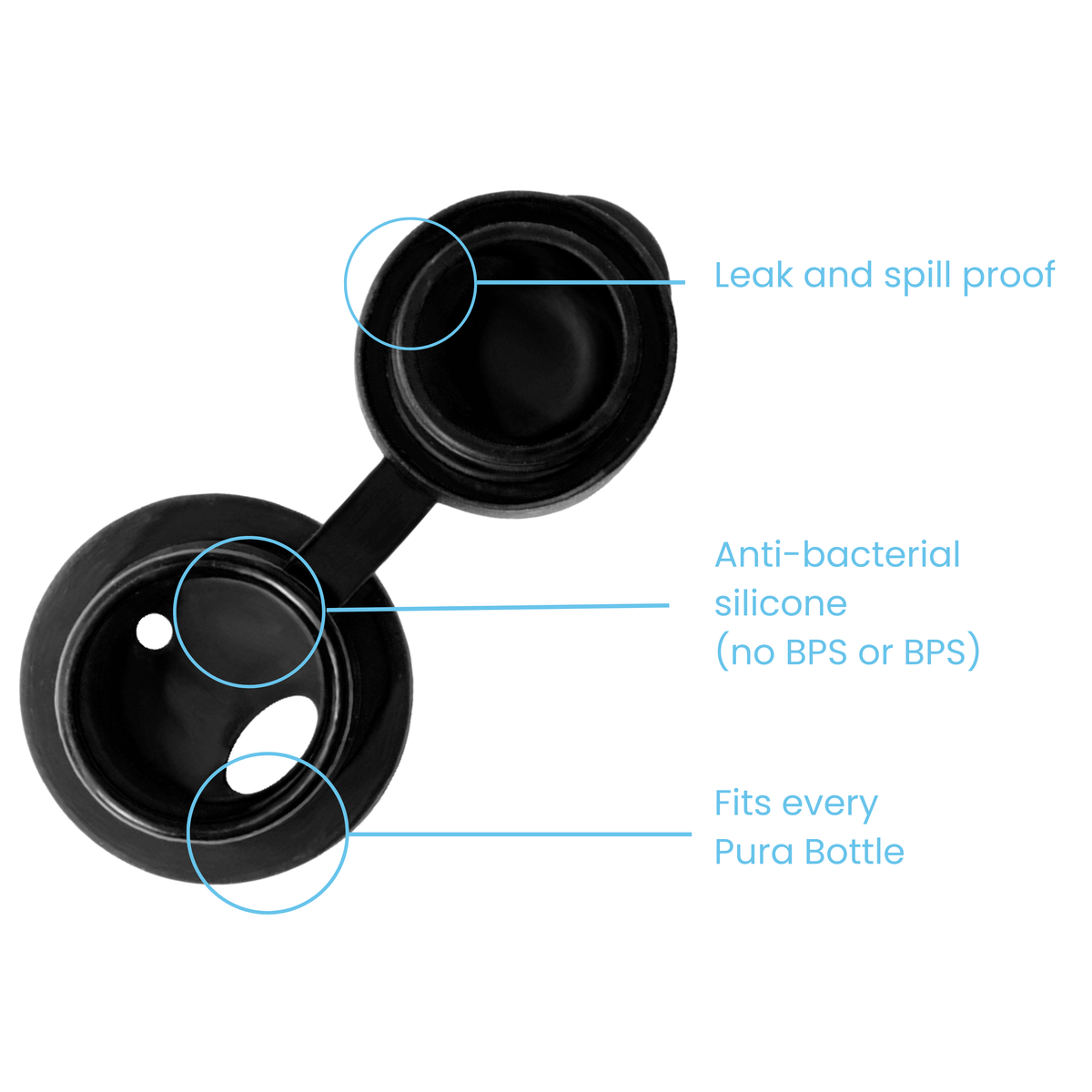 Pura Termo gertuvė 650 ml / black