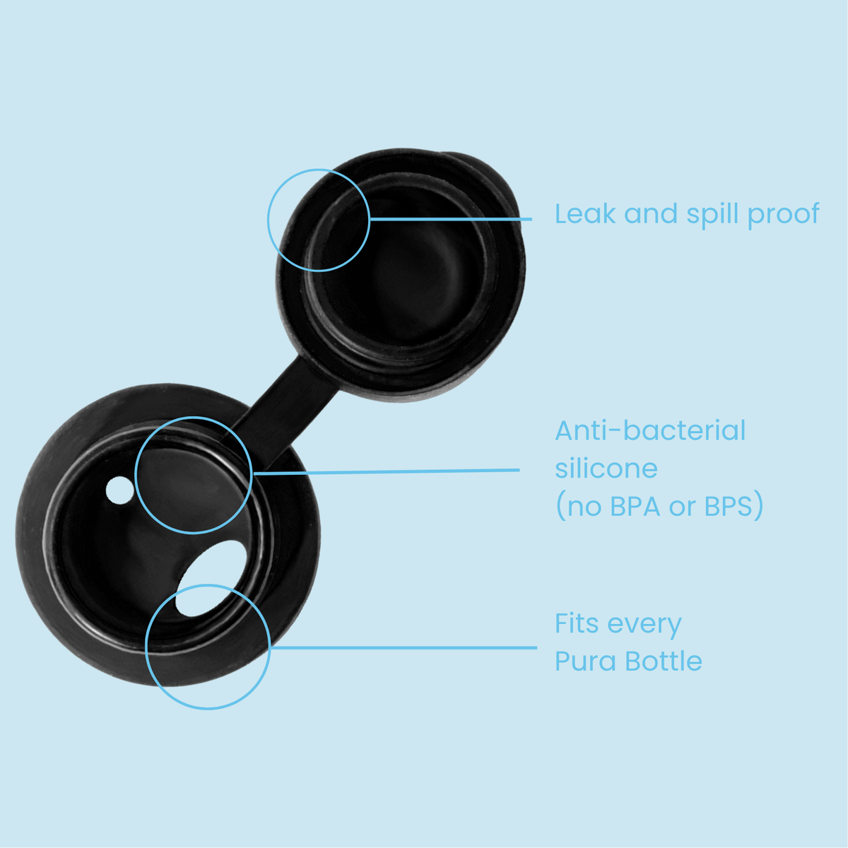 Pura Termo gertuvė 650 ml / black