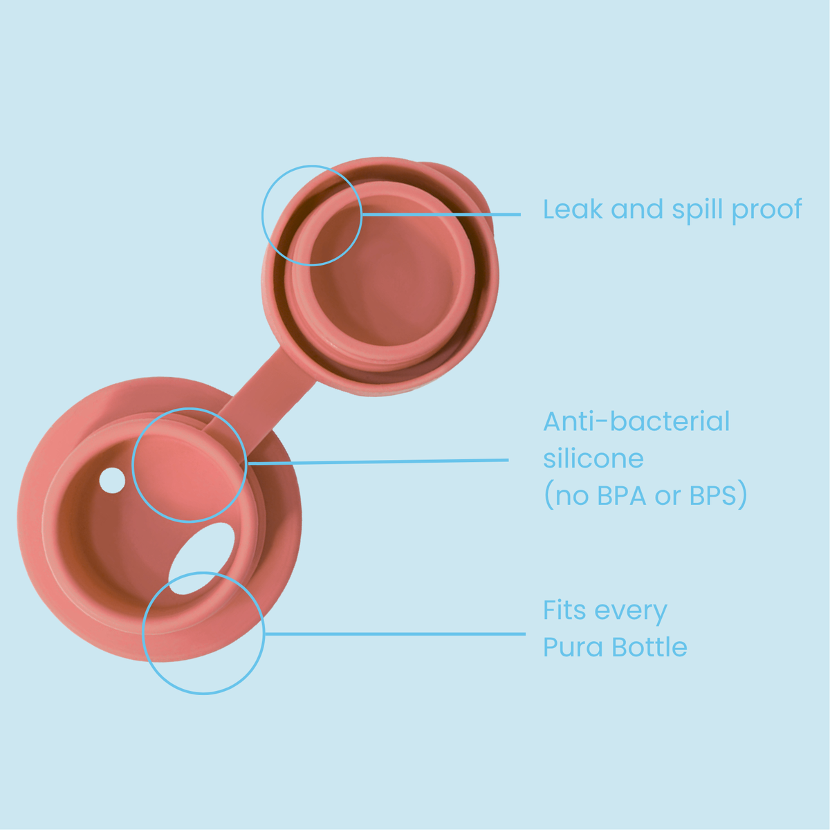 Pura Veepudel 550 ml / rose
