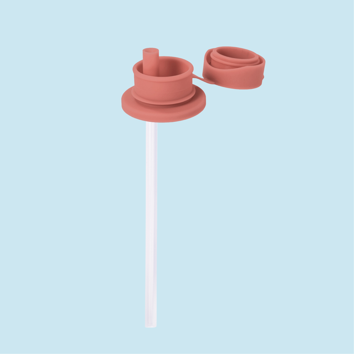 Pura Big Mouth® dangtelis su šiaudeliu / rose