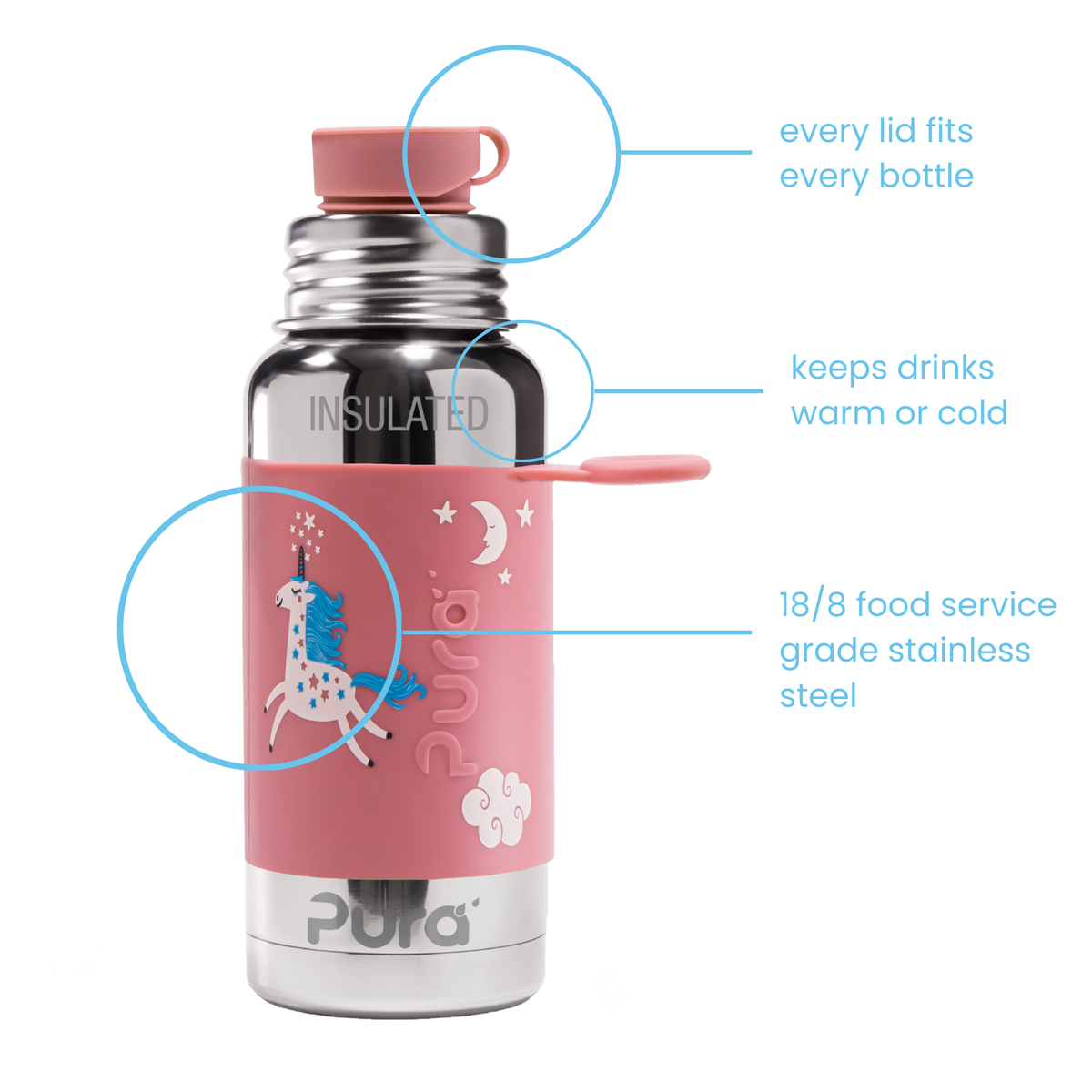 Pura Termopudel 475 ml / unicorn