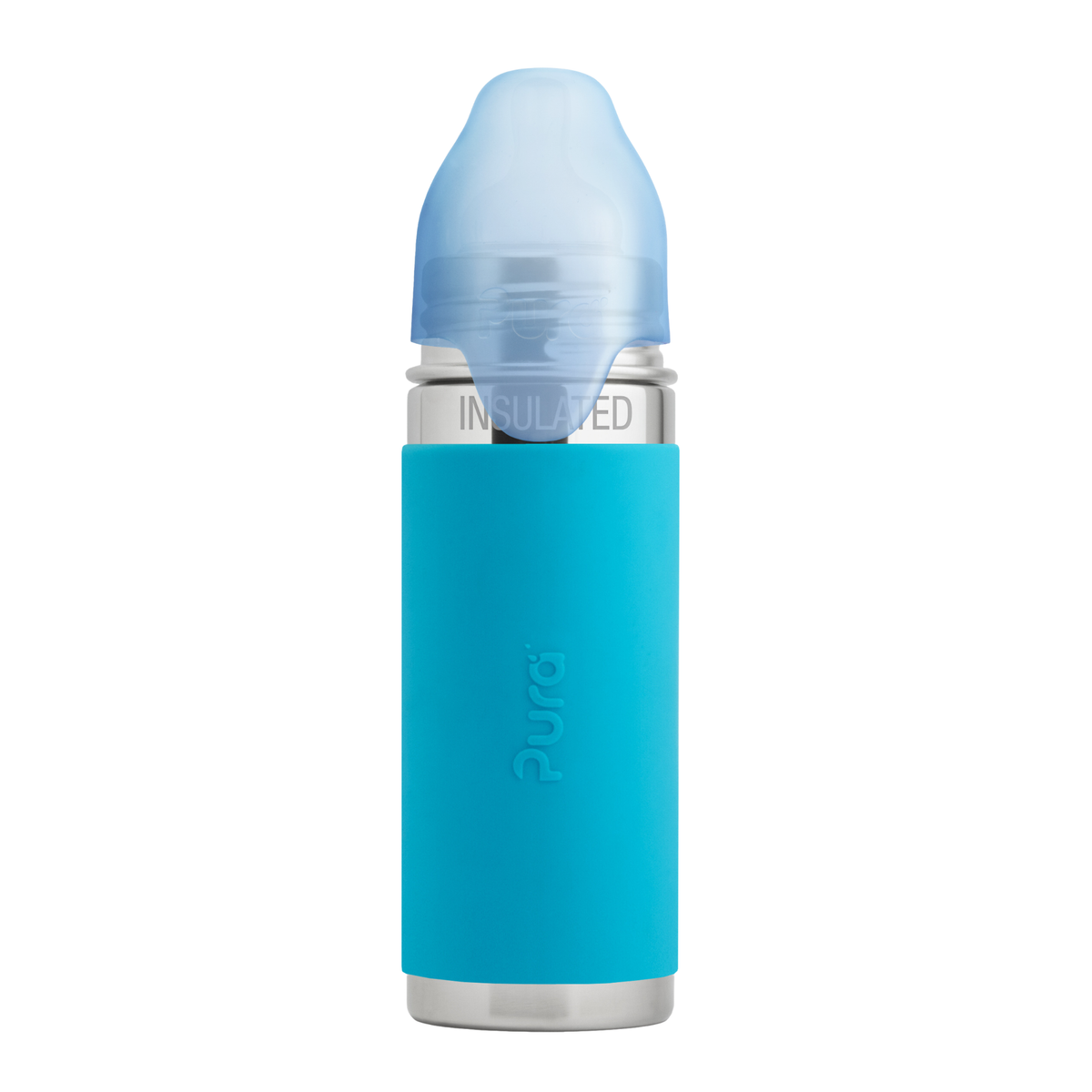 Pura Kiki termo maitinimo buteliukas 260 ml / aqua