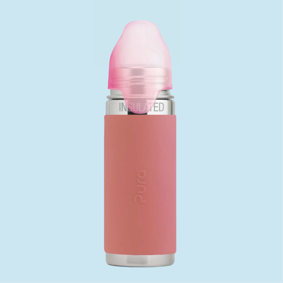 Pura Kiki termo maitinimo buteliukas 260 ml / rose