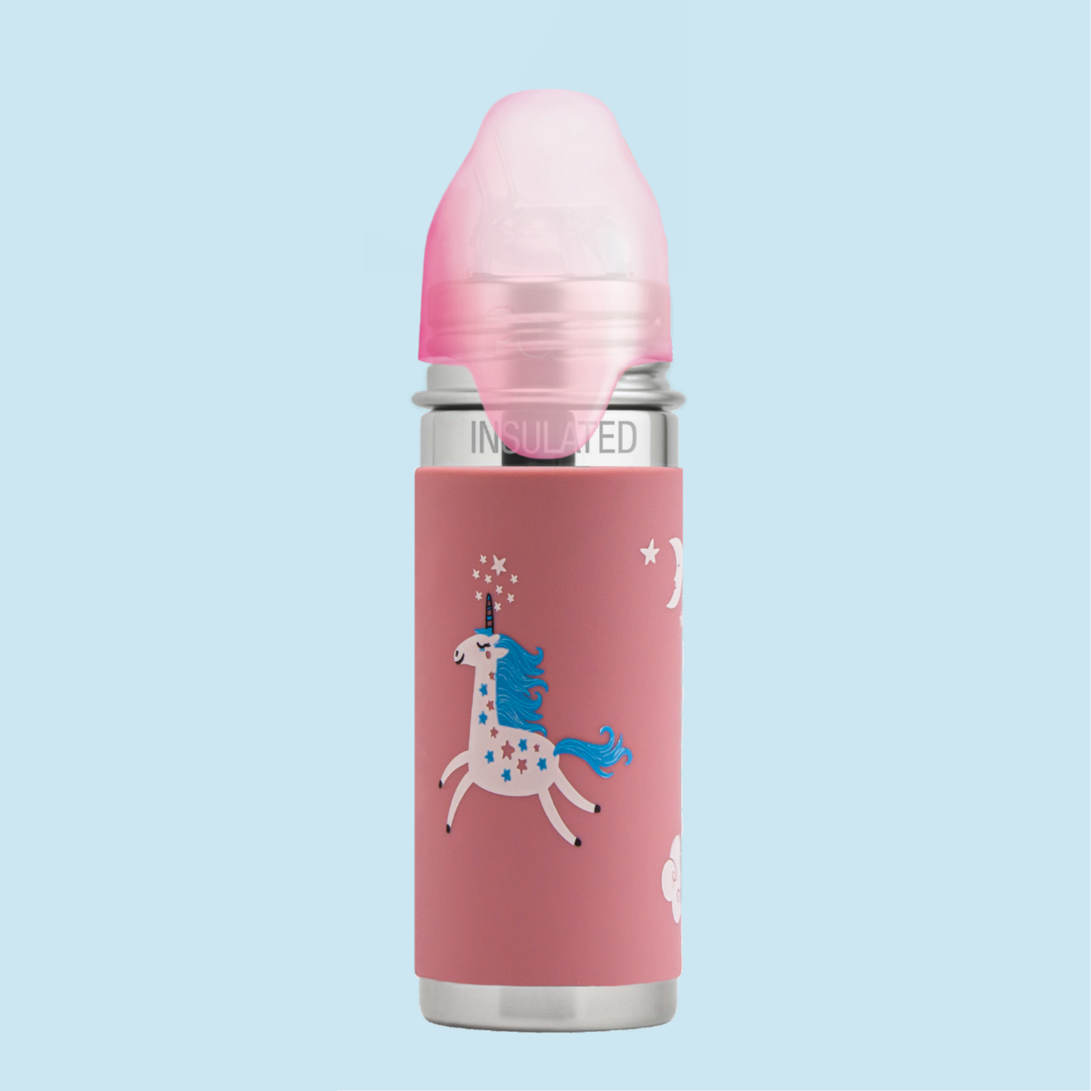 Pura Kiki Termo gertuvė su šiaudeliu Kiddo 260 ml / unicorn