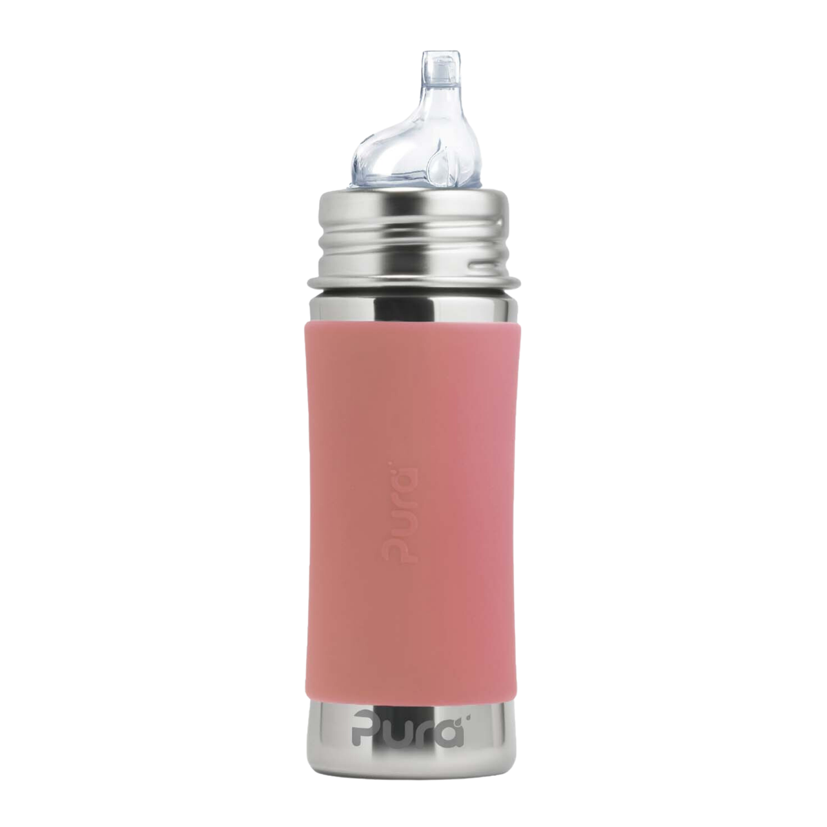Pura Kiki Joogipudel sippy-korgiga 325 ml / rose