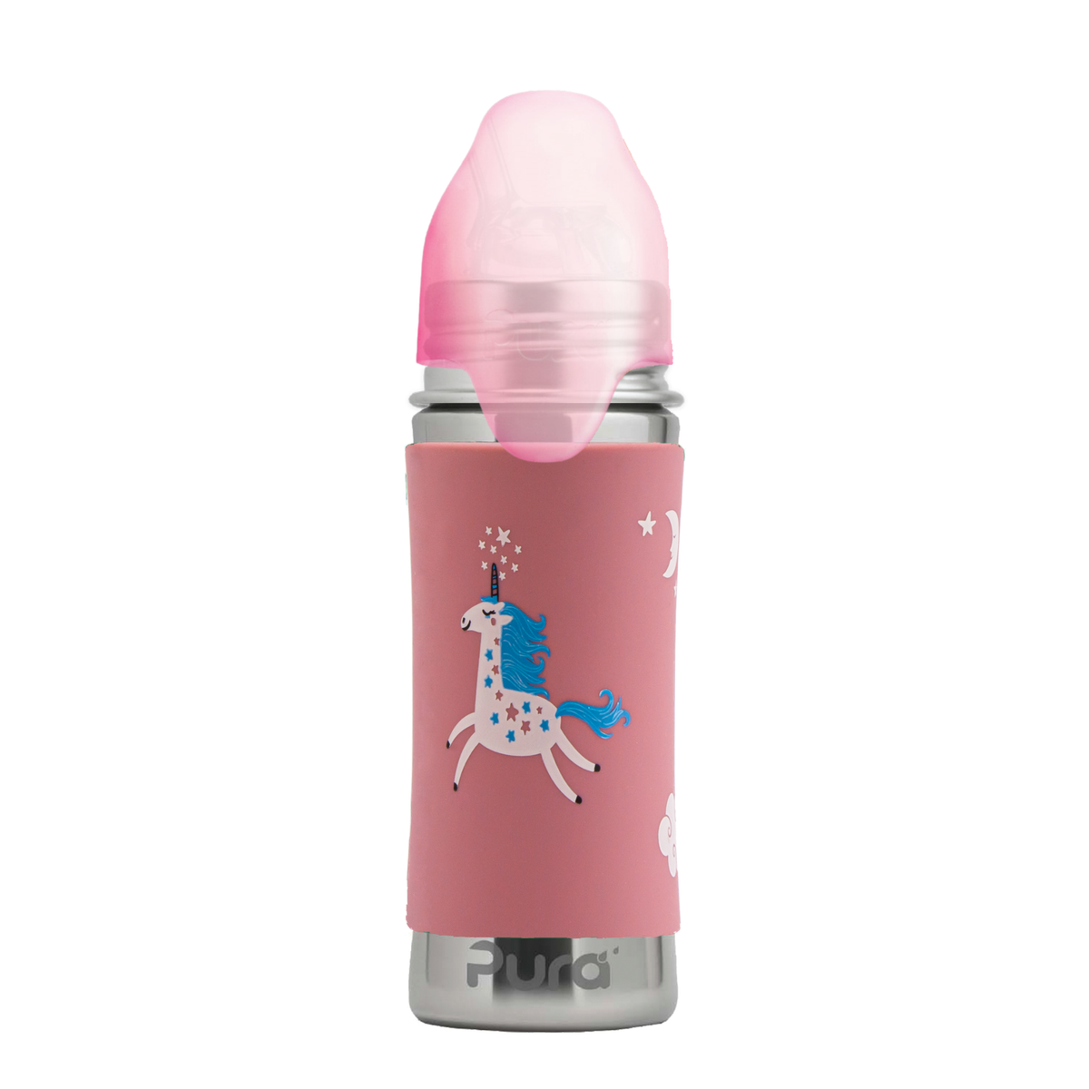 Pura Kiki Gertuvė su šiaudeliu Kiddo 325 ml / unicorn