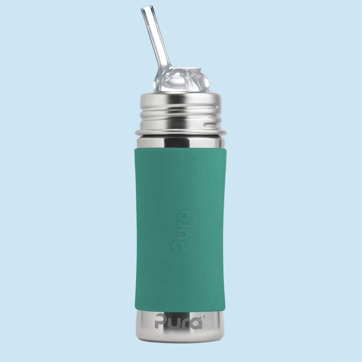 Pura Kiki Bottiglia con cannuccia Kiddo 325 ml / mint