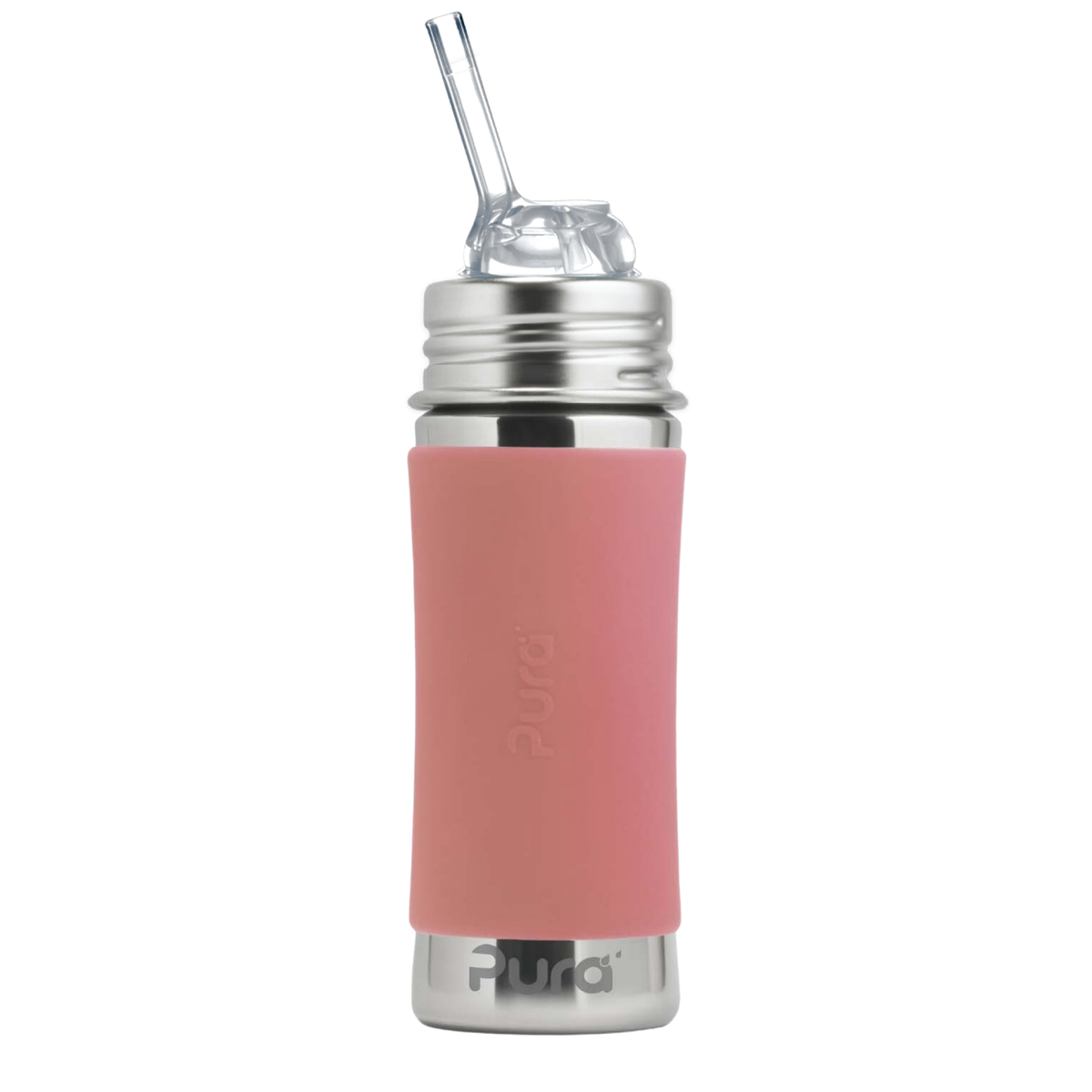 Pura Kiki Garrafa com palhinha Kiddo 325 ml / rose