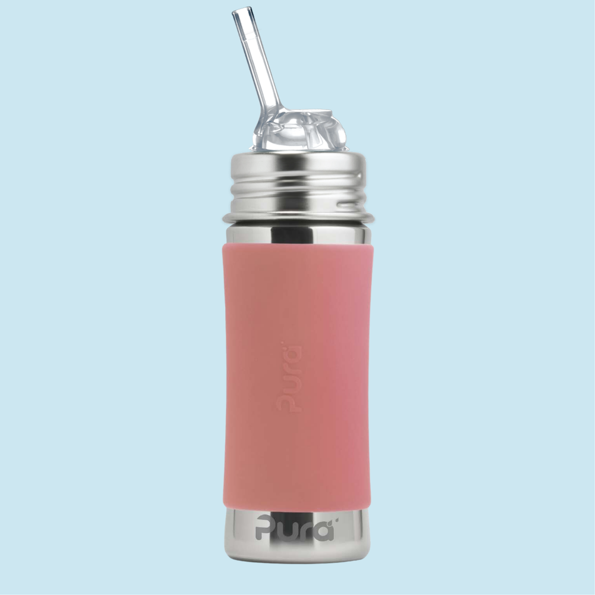 Pura Kiki Bottiglia con cannuccia Kiddo 325 ml / rose