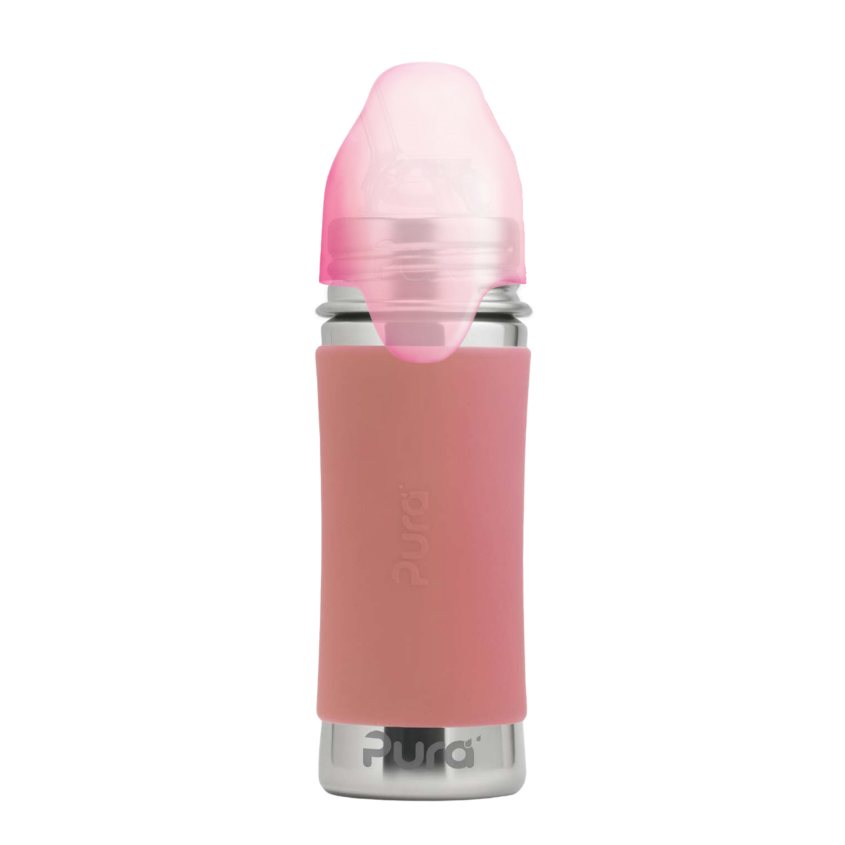 Pura Kiki Garrafa com palhinha Kiddo 325 ml / rose