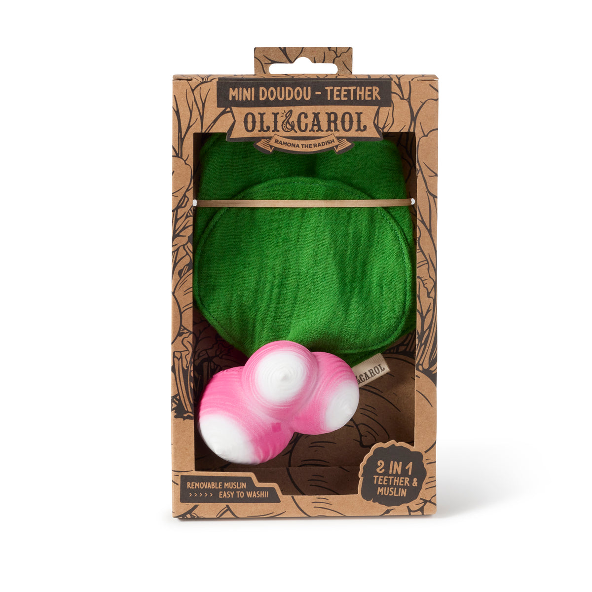 Oli&Carol® Purulelu luonnonkumia / Radish Mini Doudou