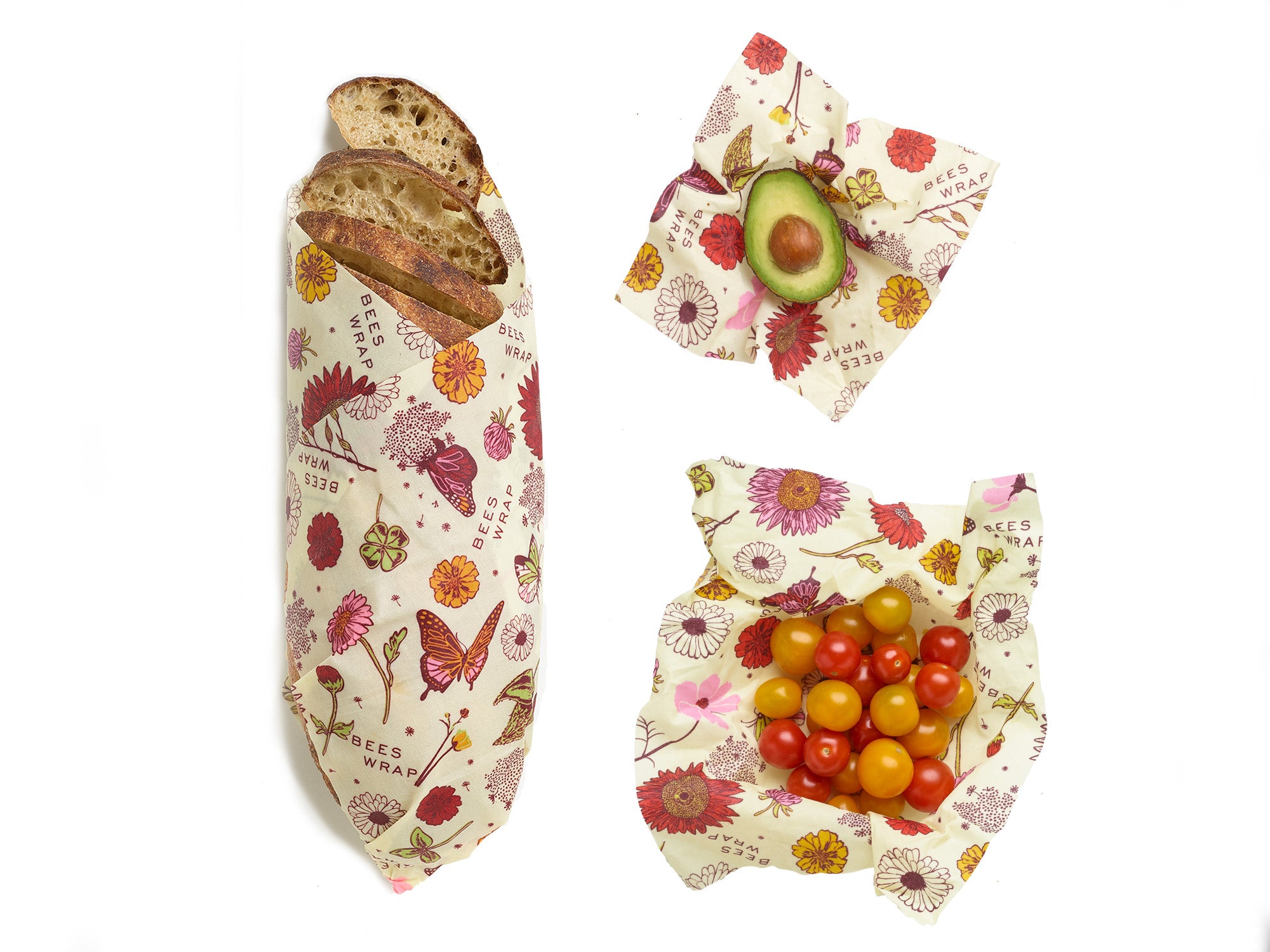 Bee's Wrap® Kasvipohjainen 3-pakkaus kaikki koot, Meadow Magic