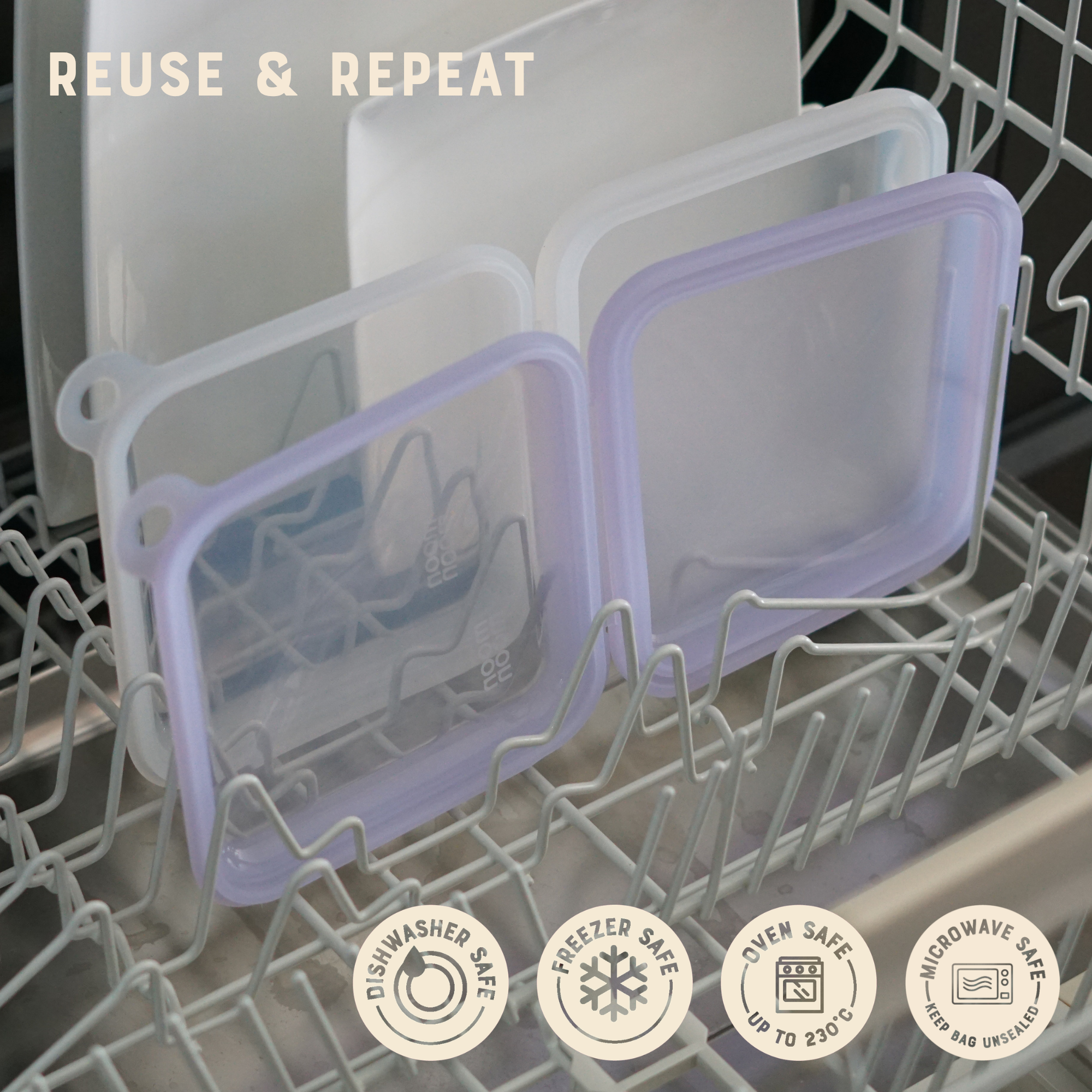 Moonmoon® Silicone Reusable Sandwich Case | Clear